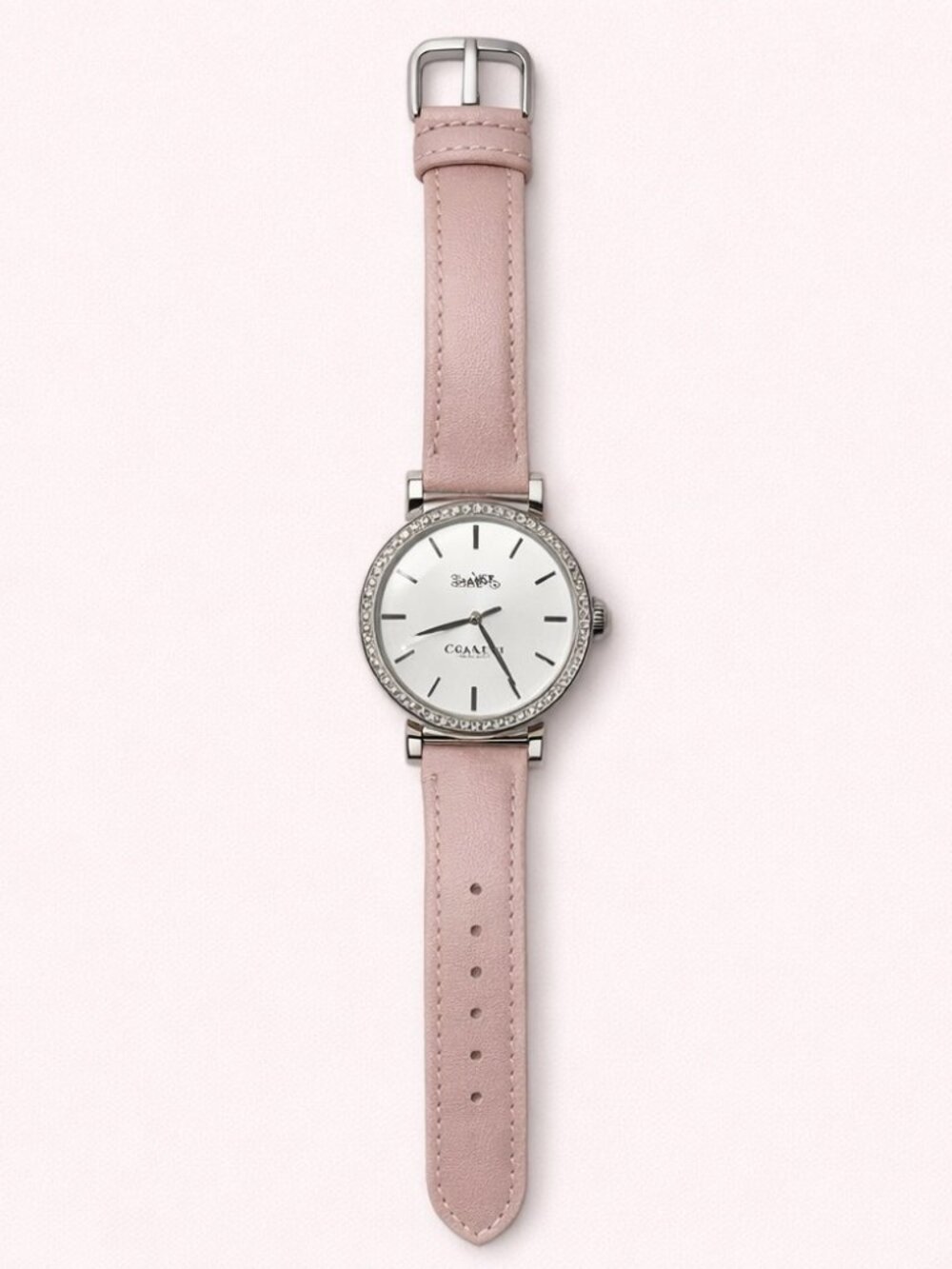 NWT Coach Pink Leather‎ Bling Watch